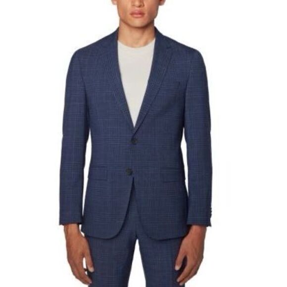 Boss by Hugo Boss Men's Novan 6 Ben 2 Slim-Fit Blazer Size US 44L - Picture 1 of 9